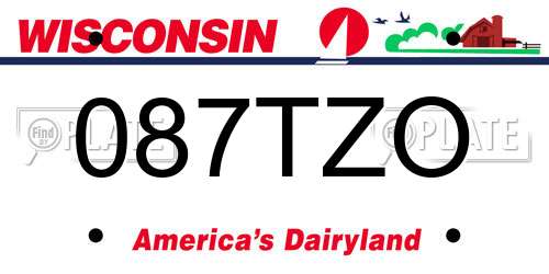 087TZO Wisconsin License Plate