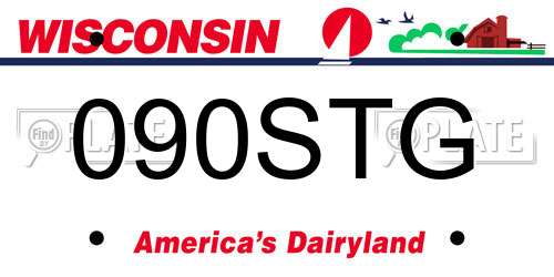 090STG Wisconsin License Plate
