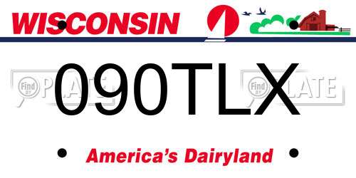 090TLX Wisconsin License Plate