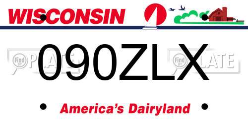 090ZLX Wisconsin License Plate