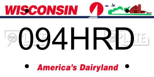 094HRD Wisconsin License Plate