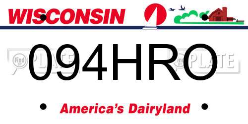 094HRO Wisconsin License Plate