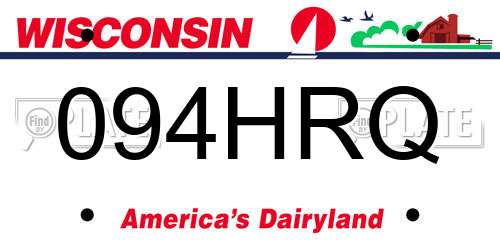094HRQ Wisconsin License Plate