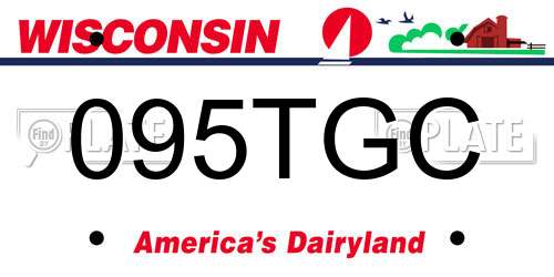 095TGC Wisconsin License Plate