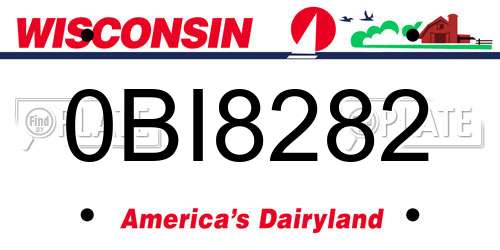 0BI8282 Wisconsin License Plate