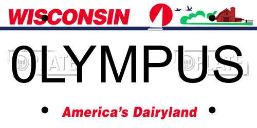 0LYMPUS Wisconsin License Plate