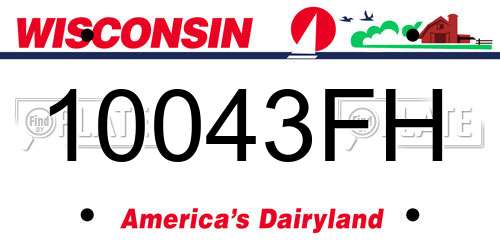 10043FH Wisconsin License Plate