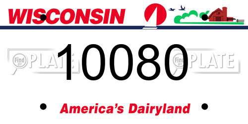 10080 Wisconsin License Plate