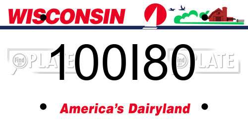100I80 Wisconsin License Plate