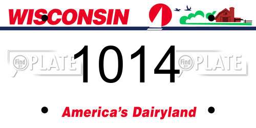 1014 Wisconsin License Plate