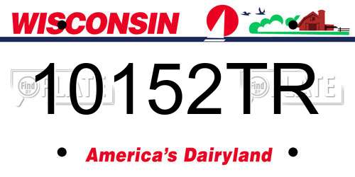 10152TR Wisconsin License Plate