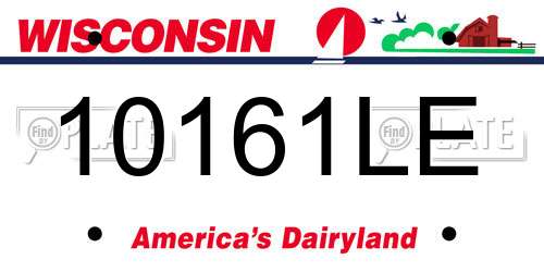 10161LE Wisconsin License Plate