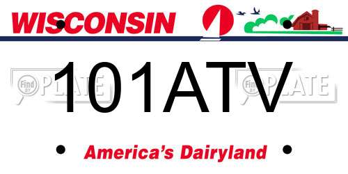 101ATV Wisconsin License Plate
