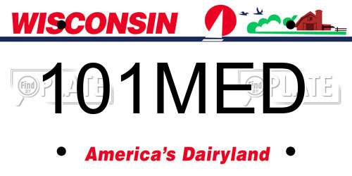 101MED Wisconsin License Plate