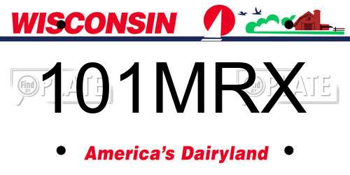 101MRX Wisconsin License Plate