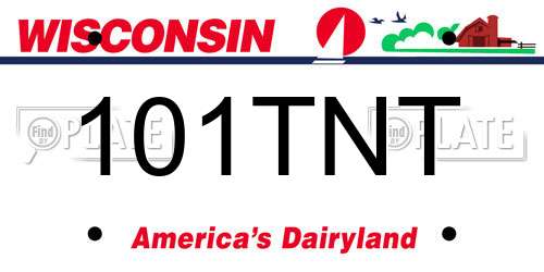 101TNT Wisconsin License Plate