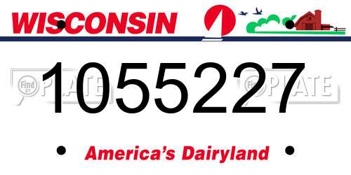 1055227 Wisconsin License Plate