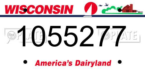 1055277 Wisconsin License Plate