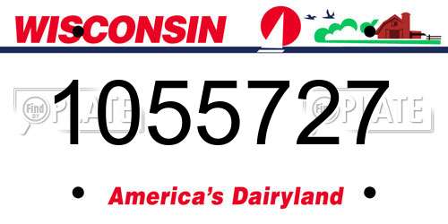 1055727 Wisconsin License Plate