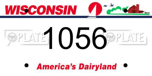 1056 Wisconsin License Plate