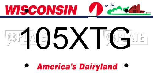 105XTG Wisconsin License Plate