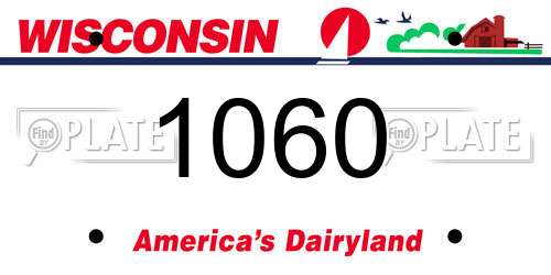 1060 Wisconsin License Plate