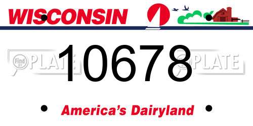 10678 Wisconsin License Plate