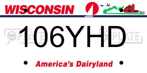 106YHD Wisconsin License Plate