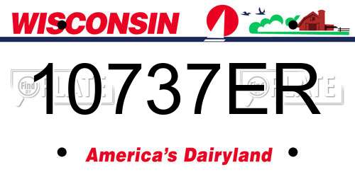 10737ER Wisconsin License Plate