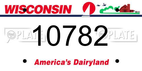 10782 Wisconsin License Plate