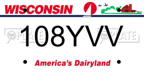 108YVV Wisconsin License Plate