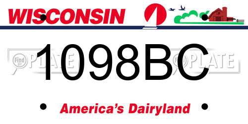 1098BC Wisconsin License Plate
