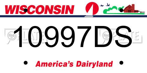 10997DS Wisconsin License Plate