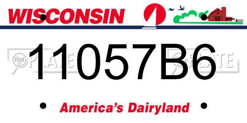 11057B6 Wisconsin License Plate