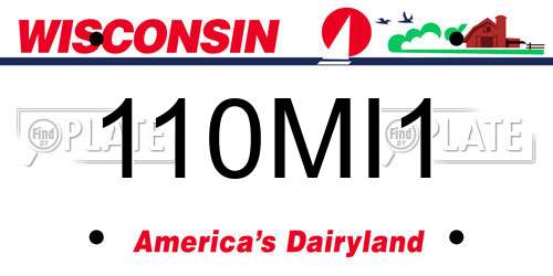 110MI1 Wisconsin License Plate
