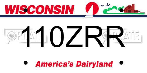 110ZRR Wisconsin License Plate