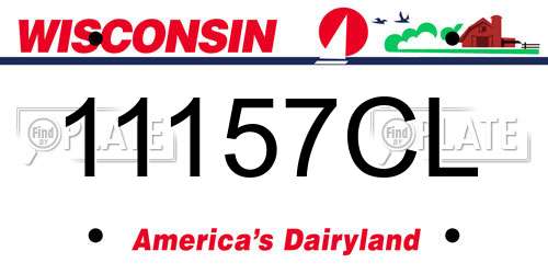 11157CL Wisconsin License Plate