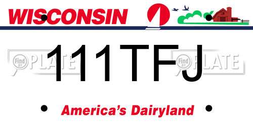 111TFJ Wisconsin License Plate