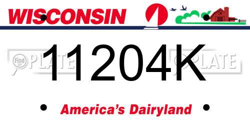 11204K Wisconsin License Plate