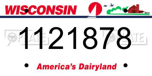 1121878 Wisconsin License Plate
