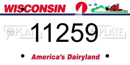11259 Wisconsin License Plate
