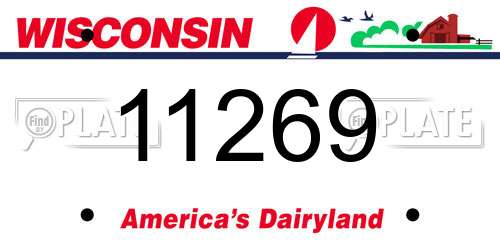 11269 Wisconsin License Plate
