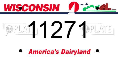 11271 Wisconsin License Plate
