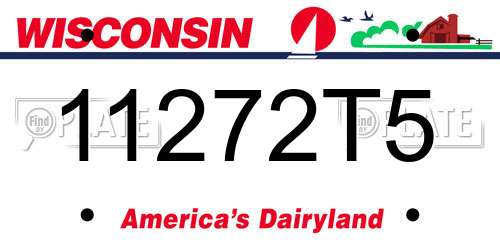 11272T5 Wisconsin License Plate