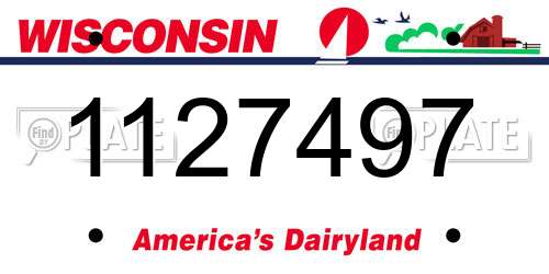 1127497 Wisconsin License Plate