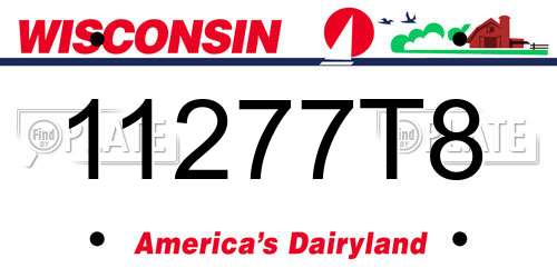 11277T8 Wisconsin License Plate