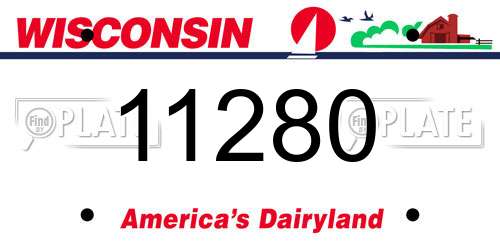 11280 Wisconsin License Plate