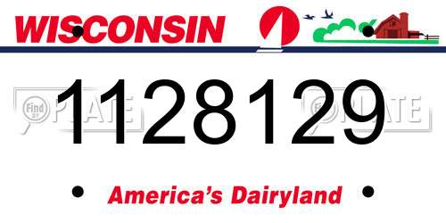 1128129 Wisconsin License Plate