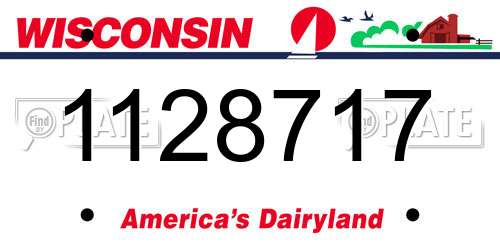 1128717 Wisconsin License Plate