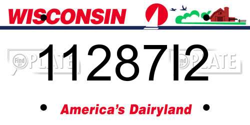 11287I2 Wisconsin License Plate